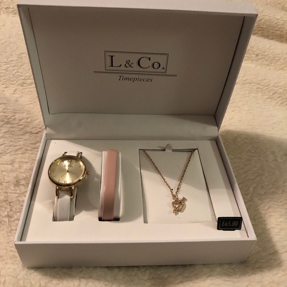L & Co | Accessories | Today Only Nib L Co Watch Necklace Set | Poshmark